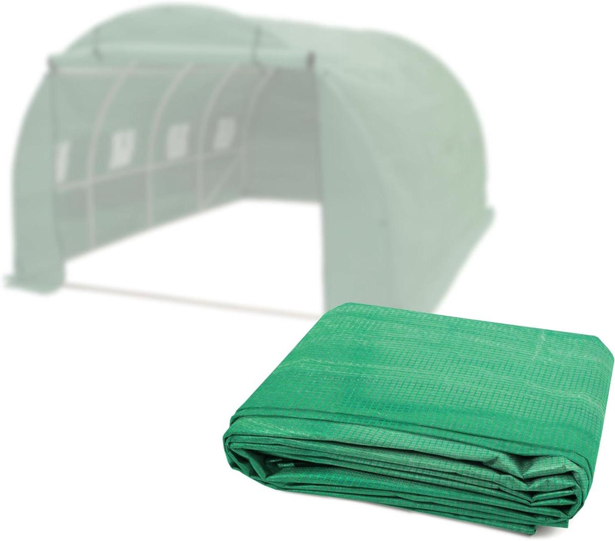 Folie Kas - Kweekkas Foliehoes - Planten Kweken - Versterkt PE Netfolie - 300 x 400 x 200 cm - Groen