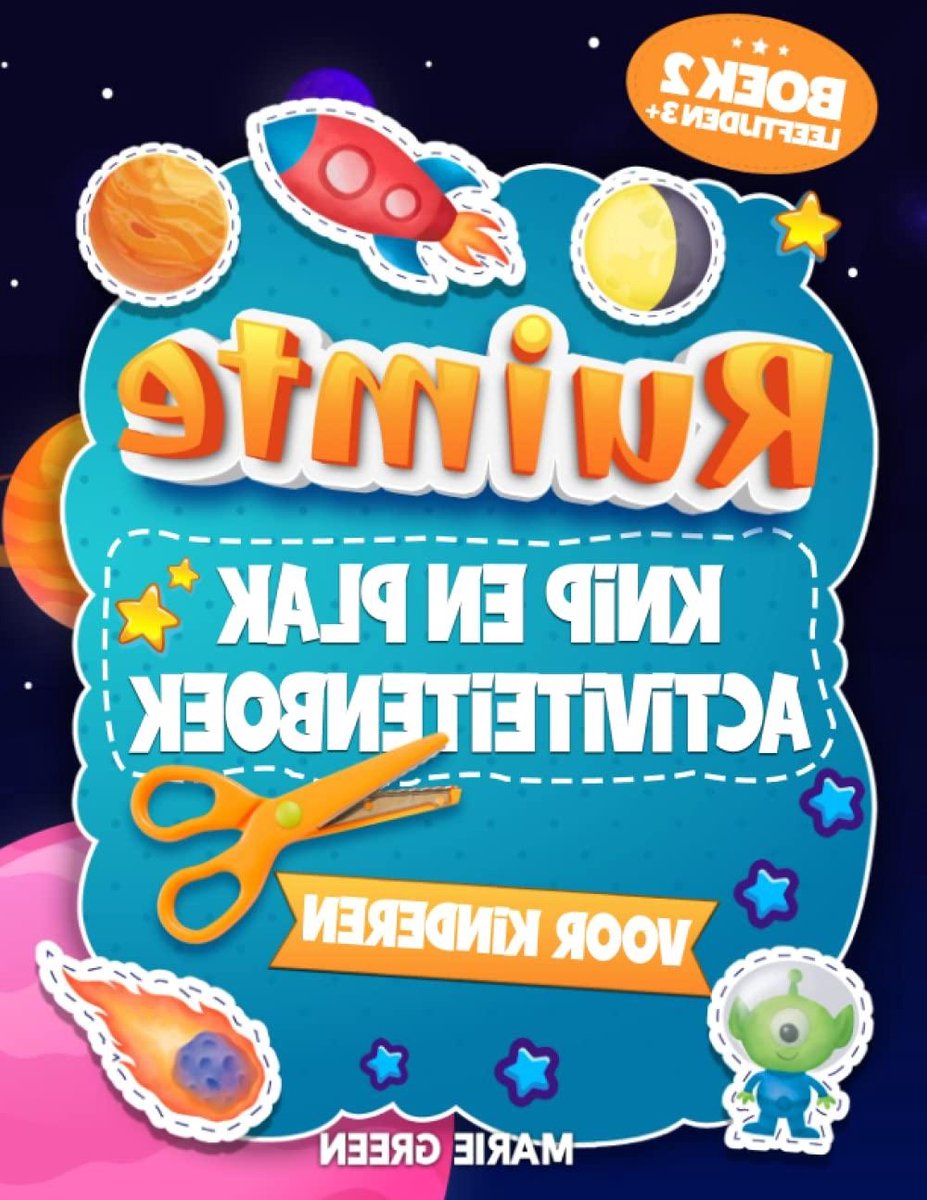 Activiteitenboek Ruimte - Knip en plak - Leren en Spelen - Veelzijdige Opdrachten - 44 Pagina's - Kleurrijk