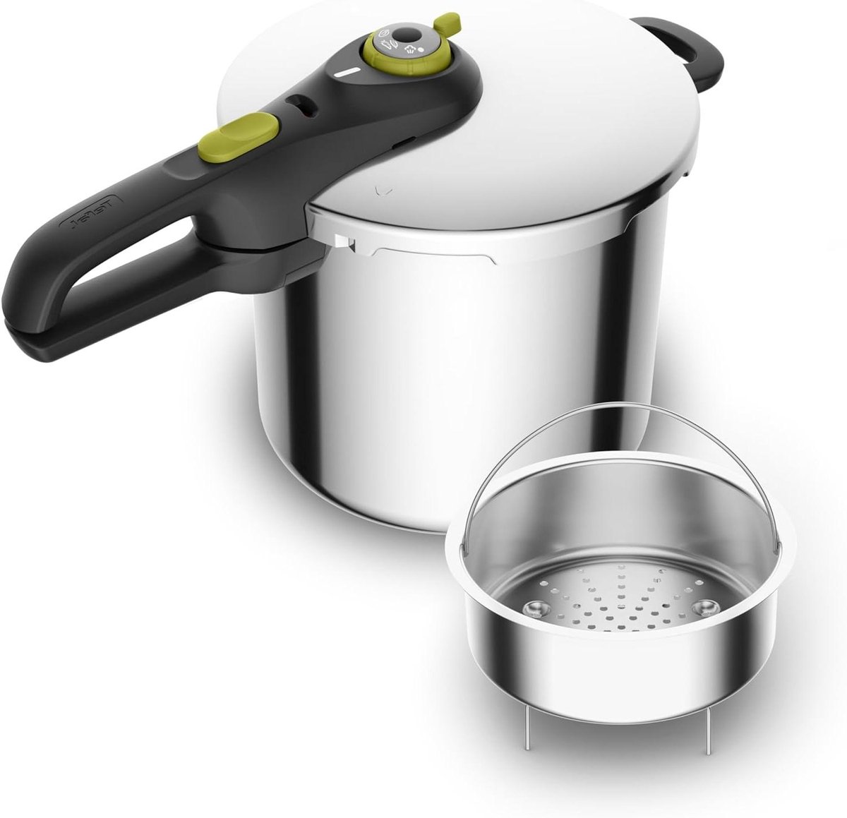 Snelkookpan Roestvrij Staal - Druppan Keuken - Snel Koken - 2 Kookprogramma's - 8 Liter - Zwart
