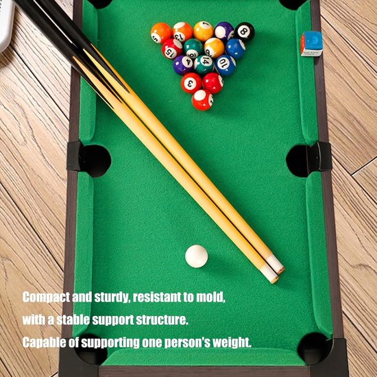 Biljarttafel - Mini pooltafel - Familie plezier - Compact en draagbaar - Niet gespecificeerd - Houtkleur — afbeelding 3