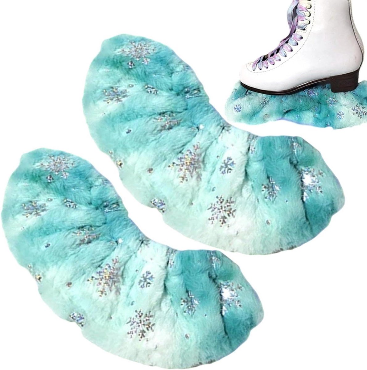 Schaats Hoes - Bladbeschermer - Schaatsen Beschermen - Flanel Droog Snel - Universeel Pasvorm - Groen
