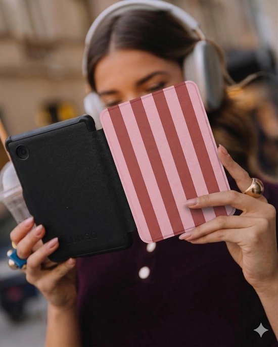 Kobo Libra Colour Hoes - E-reader Cover - Bescherming E-reader - Vegan Saffiano Leer - 7 Inch - Candy Floss van Kobo — afbeelding 5