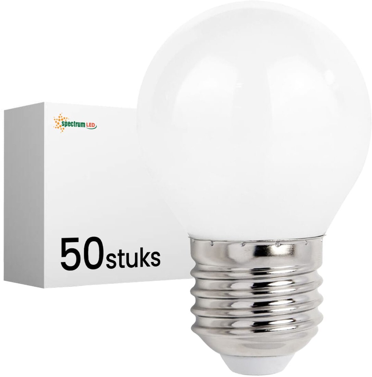 Spectrum LED Lamp E27 1W 230V - 90 Lumen - 2700K Warm wit - Gezellig licht - Energiezuinig - 50 stuks