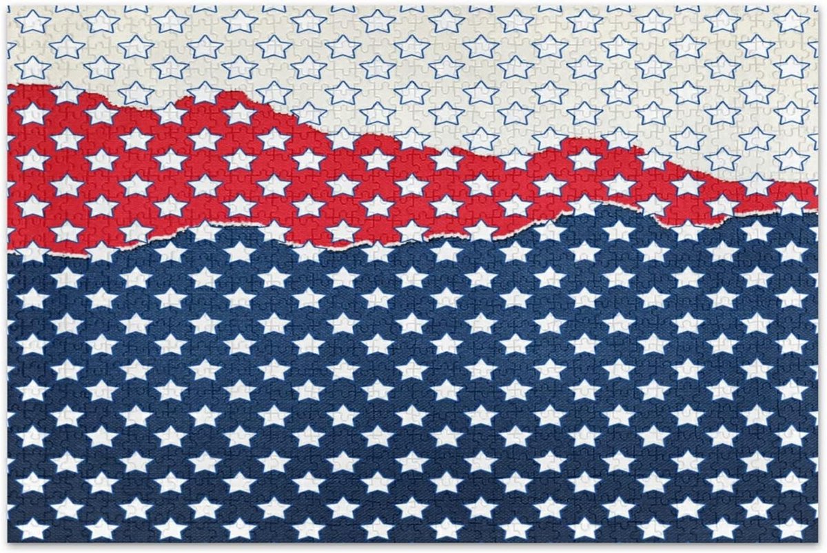 Legpuzzel Volwassenen - Papier Puzzel Hersenen Spel - Ontspannend Thuis Plezier - Unieke Onregelmatige Vorm - 1000 Stuks - Sterren Patroon