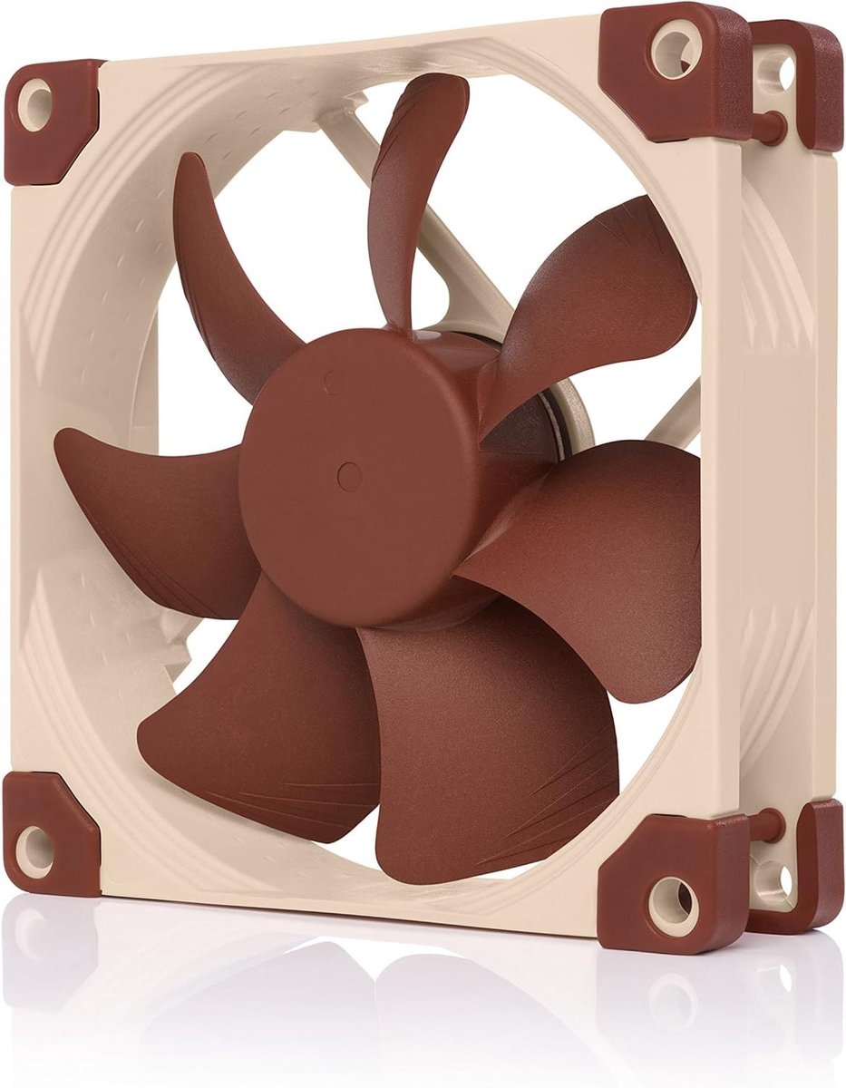 Stille Ventilator - PC Koeler - Computer Koeling - Fluisterstil Ontwerp - 92mm - Bruin