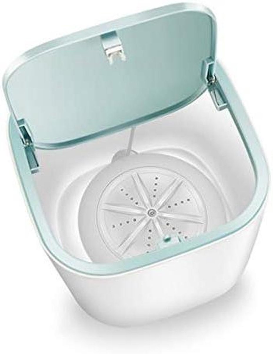 Mini Wasmachine Compacte Reiniger Ondergoed Wassen Bidirectioneel Roterend 3kg Capaciteit Wit