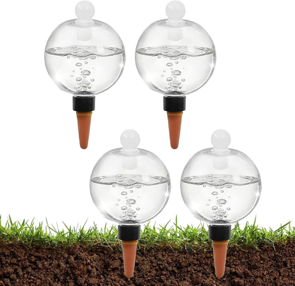 Planten Watergevers - Automatische Besproeiers - Planten Verzorgen - Langzame Waterafgifte - 4 Stuks 500ml - Transparant