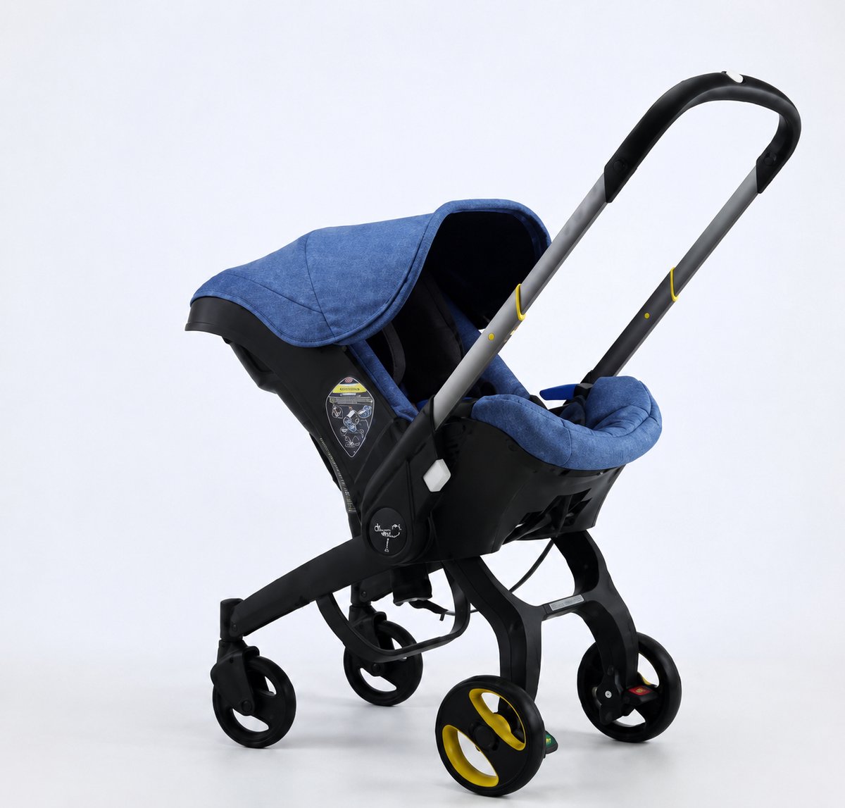Seastone - Innovatieve Multifunctionele 4 In 1 Kinderwagen - Kinderwagen - Autostoel - Autozitje - Makkelijk inklapbaar vliegtuig - Opvouwen wordt Autostoel - Blauw van Seastone