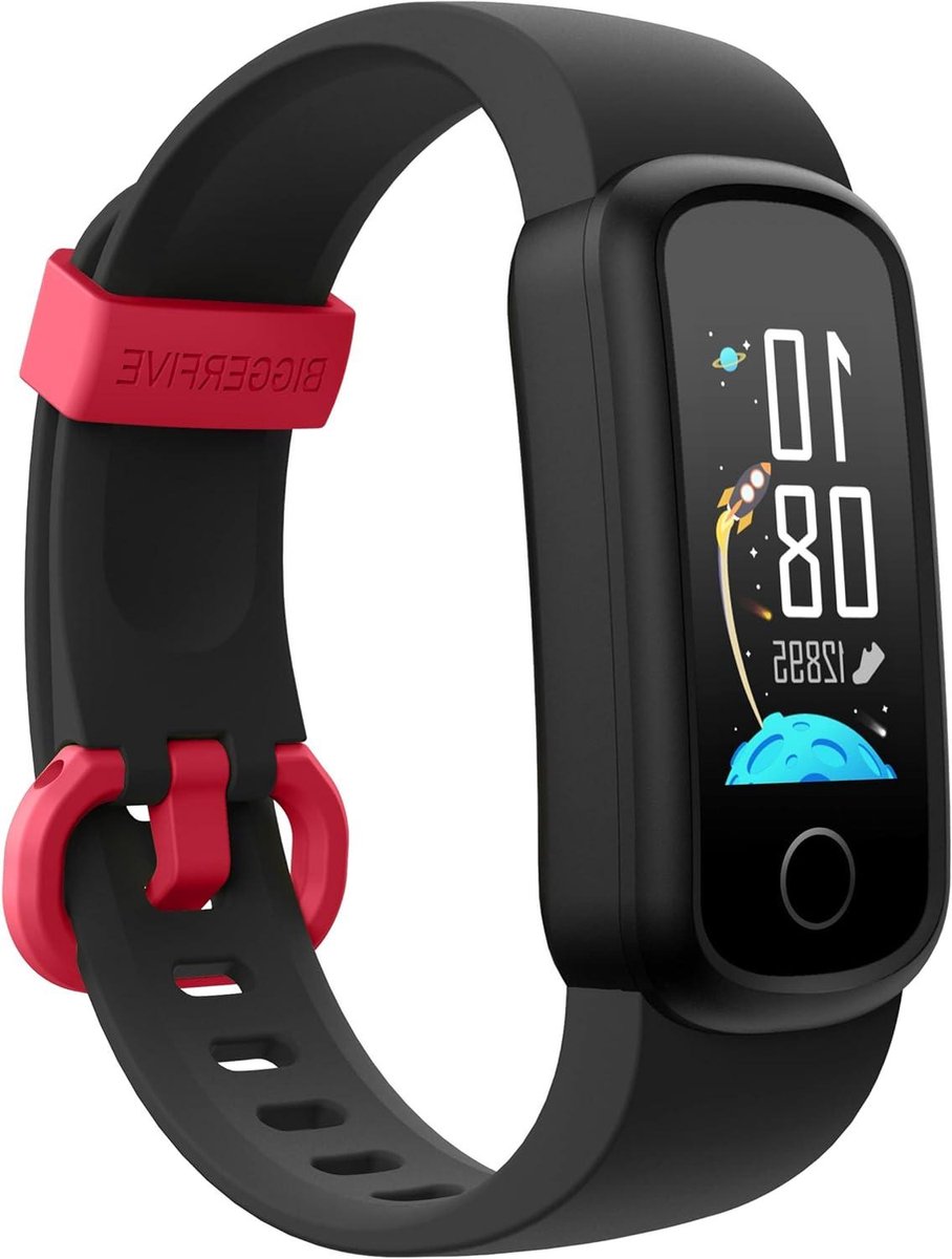 Fitness Tracker - Activiteitentracker Kinderen - Gezondheid Bijhouden - IP68 Zwemwaterdicht - Tot 7 Dagen - Zwart