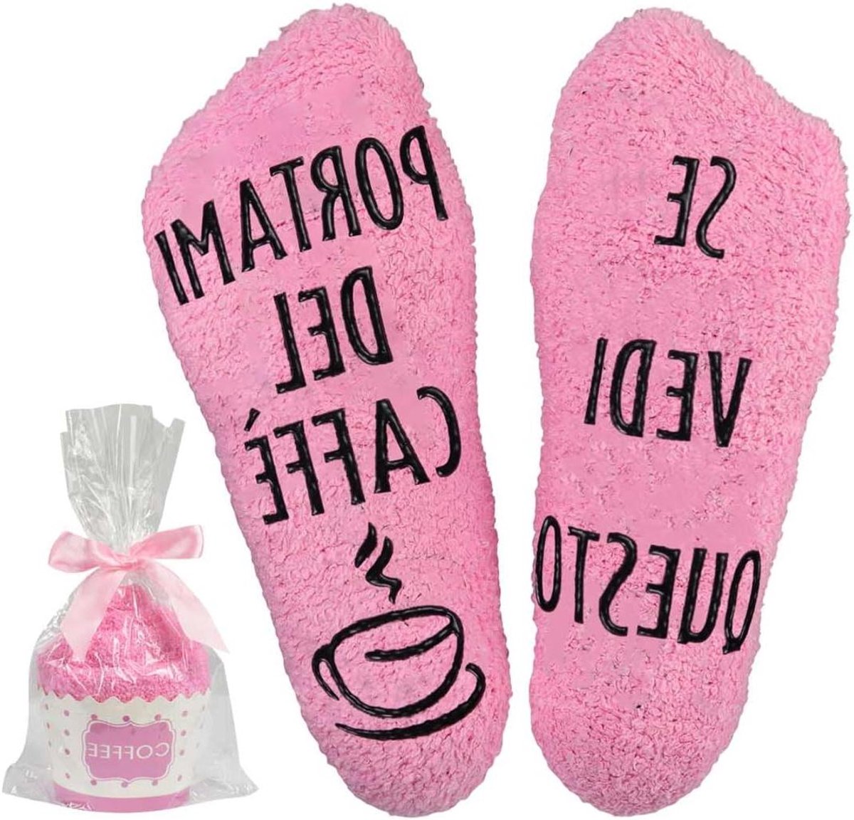 Dames Sokken - Warme Sokken - Ontspannen Thuis - Antislip Zolen - 100 g - Roze