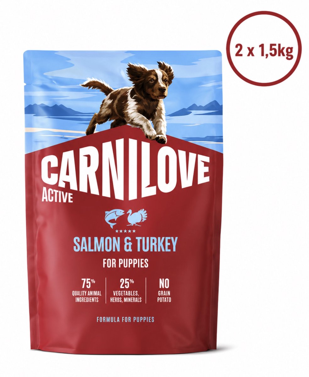 Carnilove CARNILOVE SALMON/TURKEY PUP 1,5KG