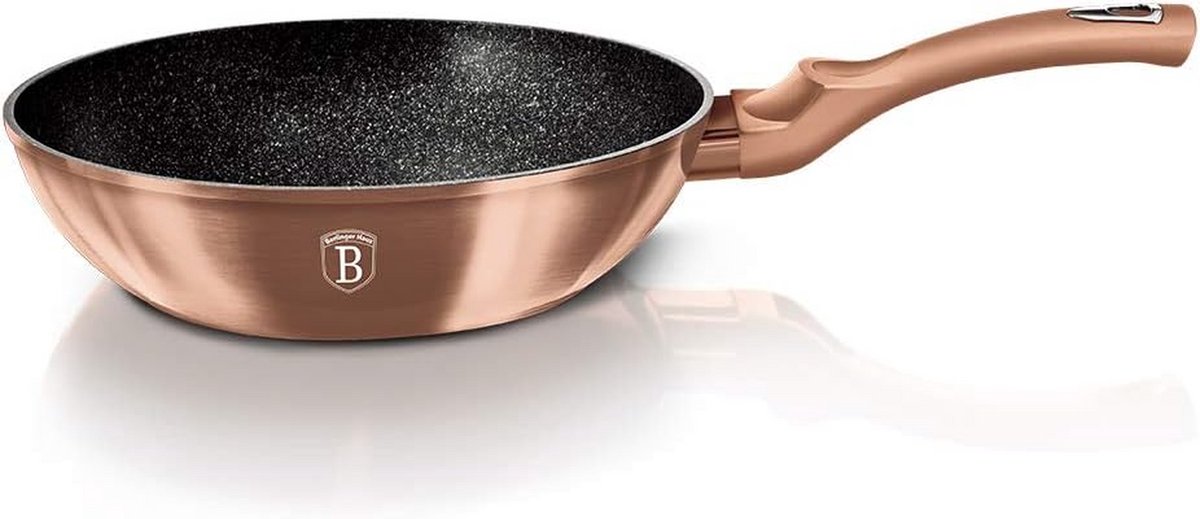 Grote Wokpan 28cm met 3-laags MarmEercoating en Ergonomisch Handvat