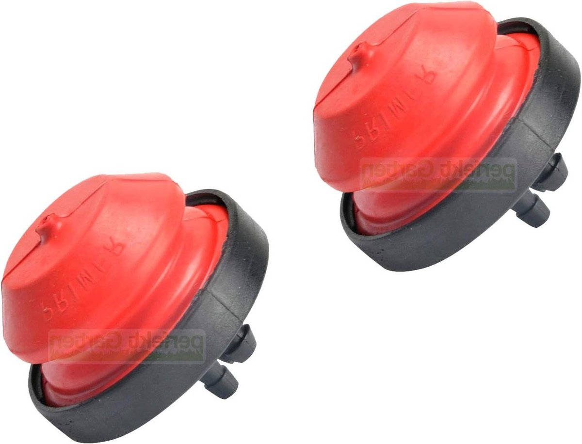 Brandstofpomp Primer - Brandstofpompje Set - Motoronderhoud Tuinmachines - Universele Pasvorm - 2 stuks - Rood