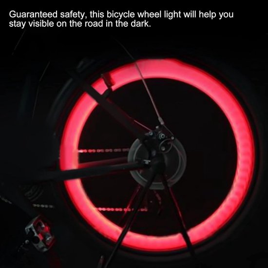 Fietsspaakverlichting LED - Wielverlichting - Nachtelijk Fietsen - Vier Verlichtingsstanden - Mini Formaat - Multicolor — afbeelding 3