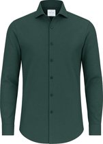 Vercate - Strijkvrij & Kreukvrij Overhemd - Groen - Slim Fit - Bamboe Katoen - Lange Mouw - Heren - Maat 44/XL