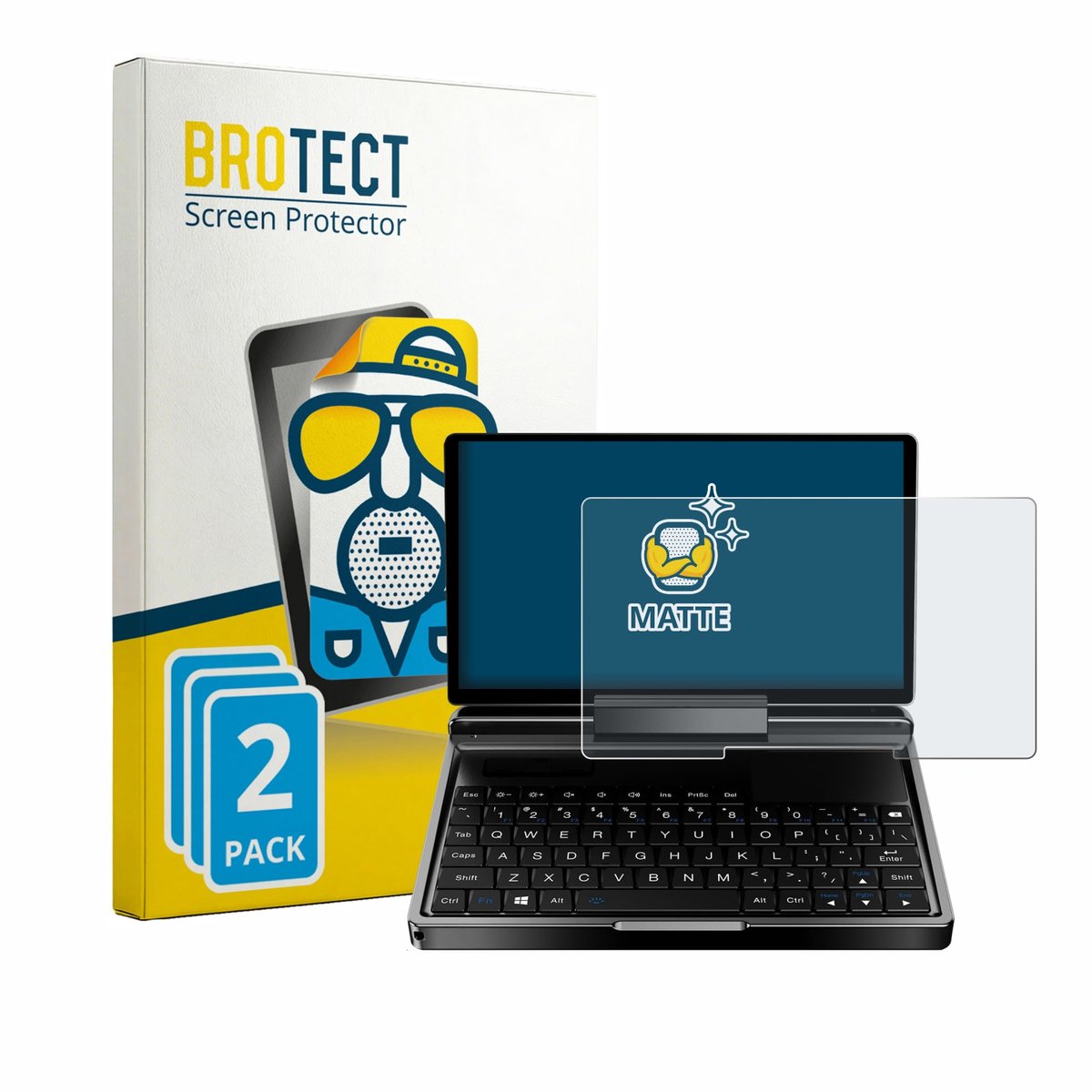 BROTECT - Screenprotector voor GDP MicroPC 2 - Folie Beschermfolie matte 2 Stuks