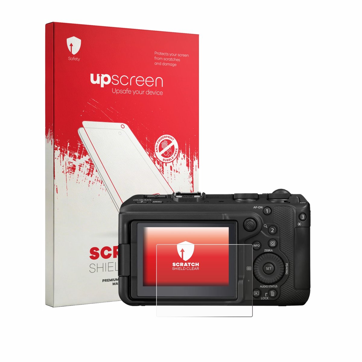 upscreen - Screenprotector voor Canon EOS R6 V - Folie Beschermfolie transparant