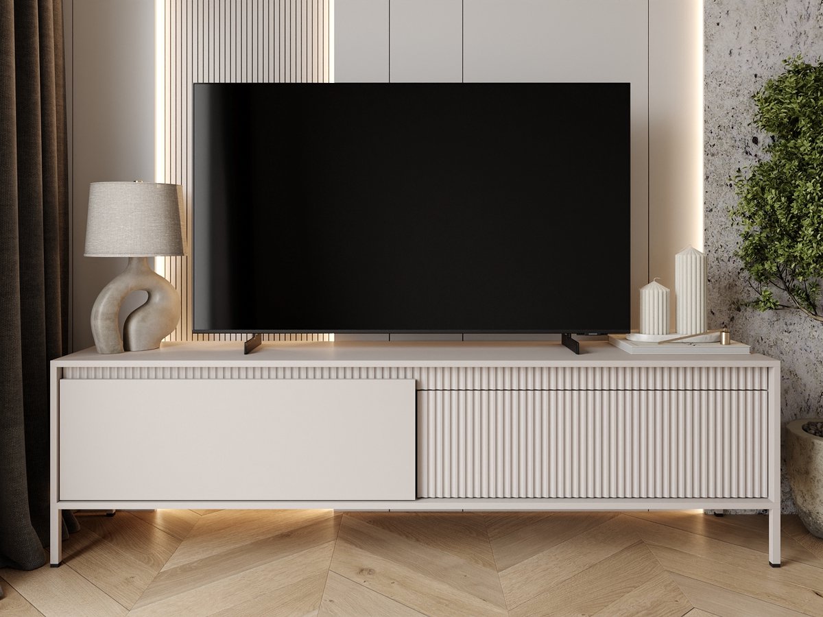 GrainGold - TV-Meubel Sorano - Beige - Moderne Opbergruimte - 187 cm
