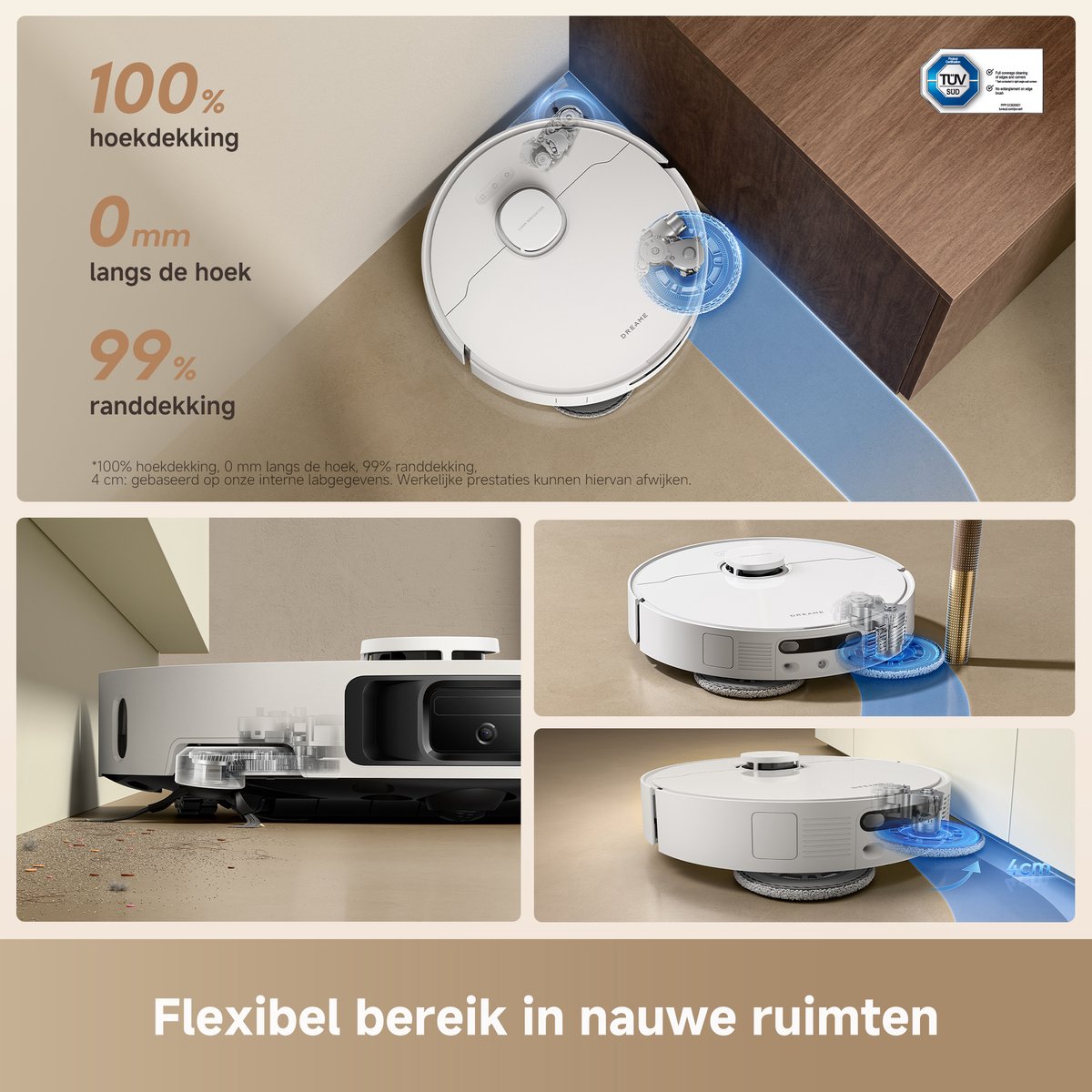 Dreame L10s Ultra Gen 3 Set – Robotstofzuiger met Dweil - 25.000 Pa Zuigkracht - Automatische Leeg- & Zelfreinigende Dweilfunctie - Custom Clean™ Technologie - Slimme zijborstels — afbeelding 6