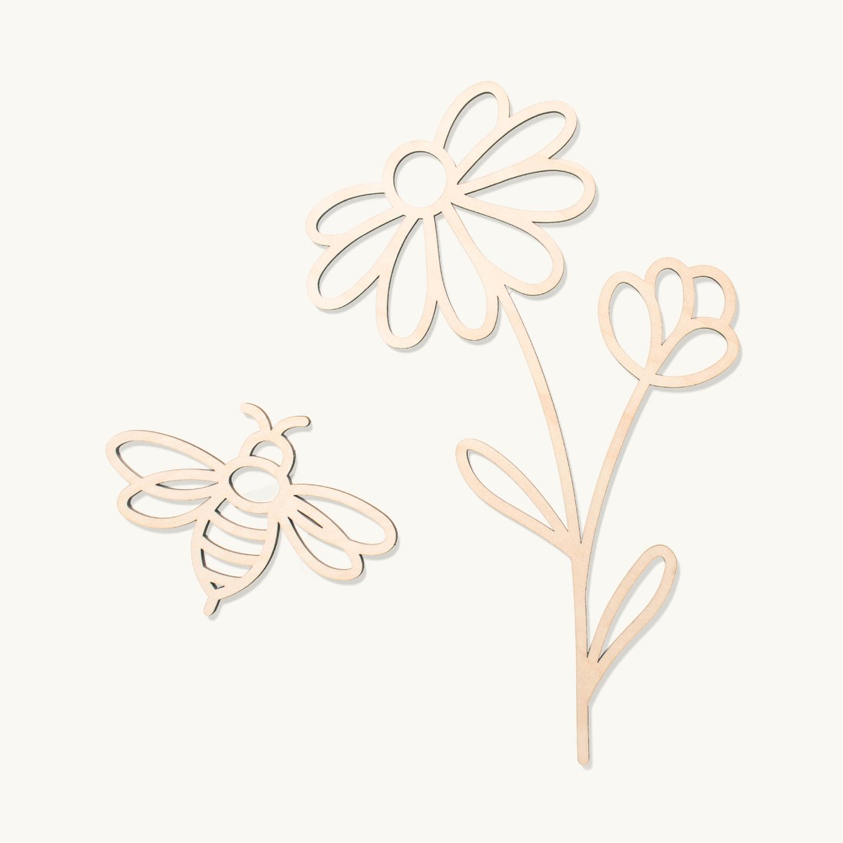 Tussen de bloemen | Wanddecoratie | Bij - vlucht | 25x25