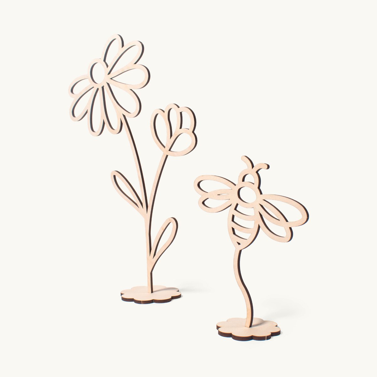 Tussen de bloemen | Staande decoratie | Bij - vlucht | 25x25