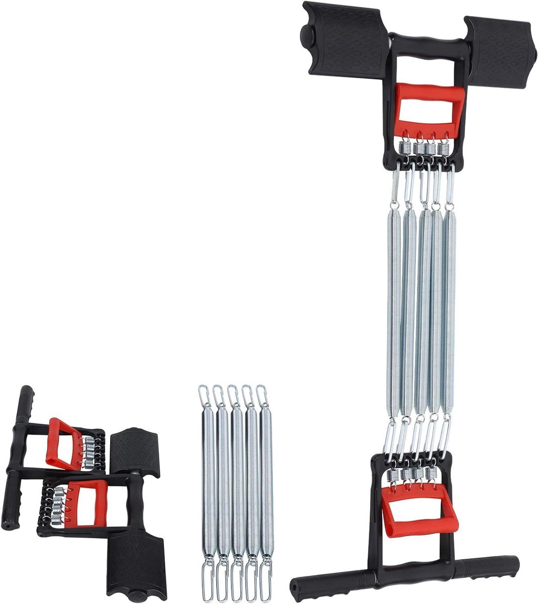 Veer Trainingsapparaat - Kracht Trainer - Full Body Workout - 3-in-1 Veelzijdig - 1124 g - Zwart