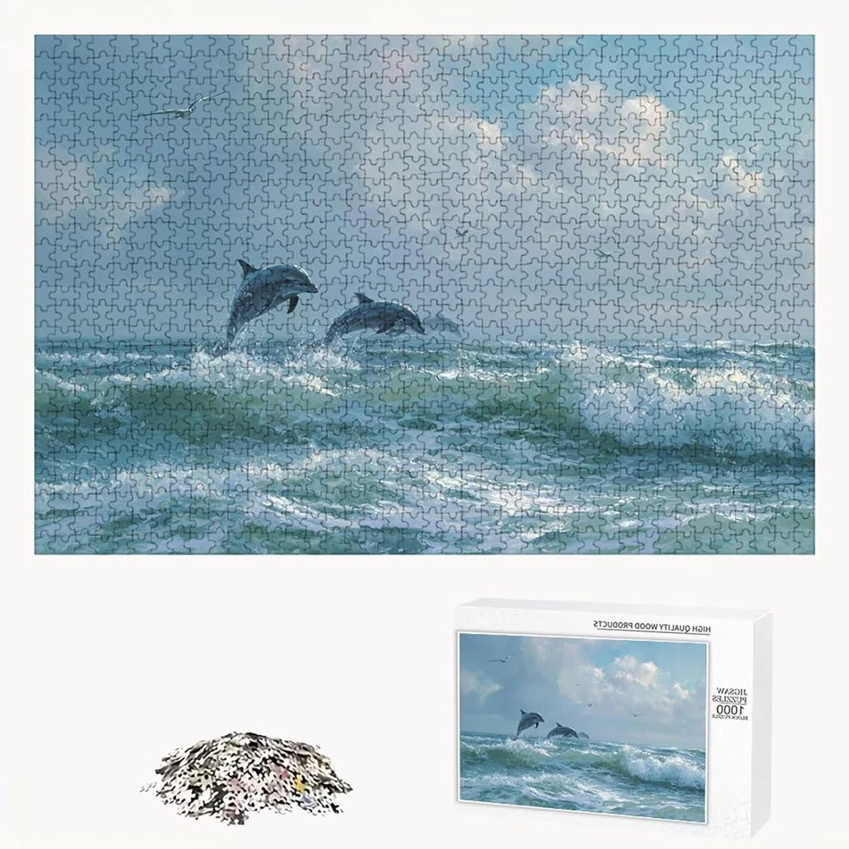 Puzzel 5000 stukjes - Houten puzzel - Ontspanning thuis - Precisie gesneden - 181 x 105 cm - Zee motief