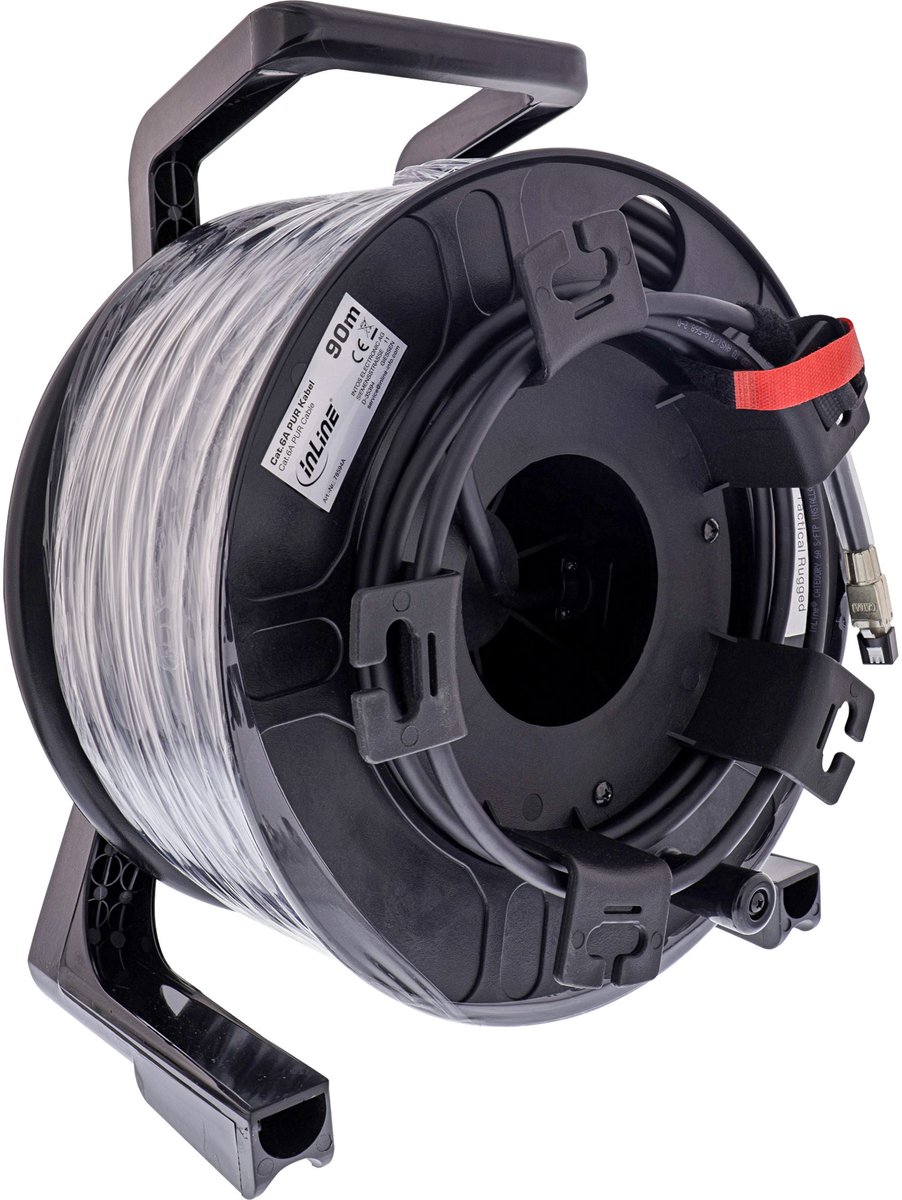 Cavo di rete InLine® Drum IP67 Outdoor PUR, Cat.6A S/FTP, 90m