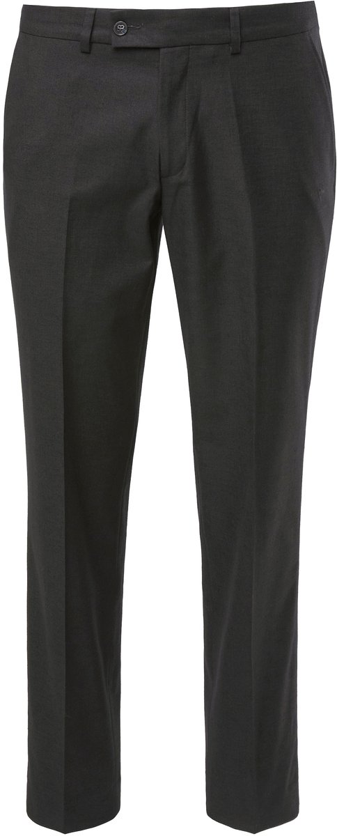 JP 1880 - Heren - Linnenlook businessbroek Korsika business tot maat 36 - Zwart - Maat 27