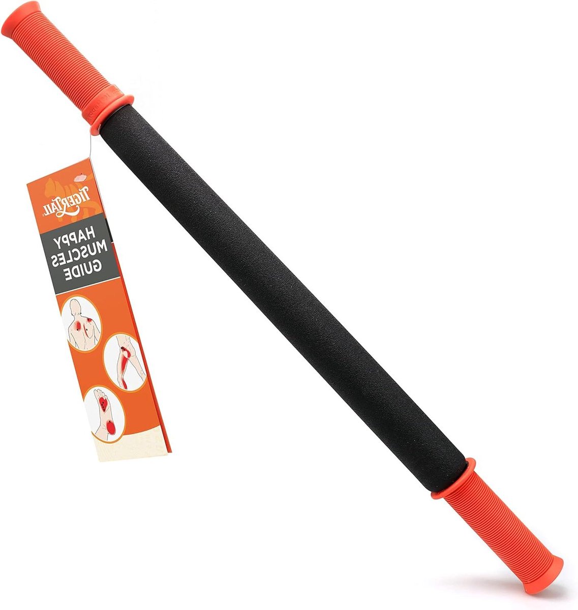 Massage Stick - Draagbare Roller - Spierherstel Bevorderen - Diepe Weefsel Target - 56 cm - Oranje Zwart