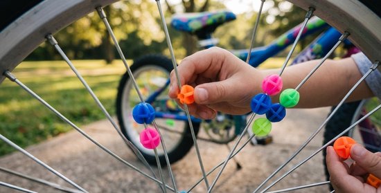 Fiets Spaak Kralen 36 Stuks - Spaakkralen/Fietskralen voor Kinderen Ronde Vorm - Felle Kleuren - ATHLIX van ATHLIX — afbeelding 2