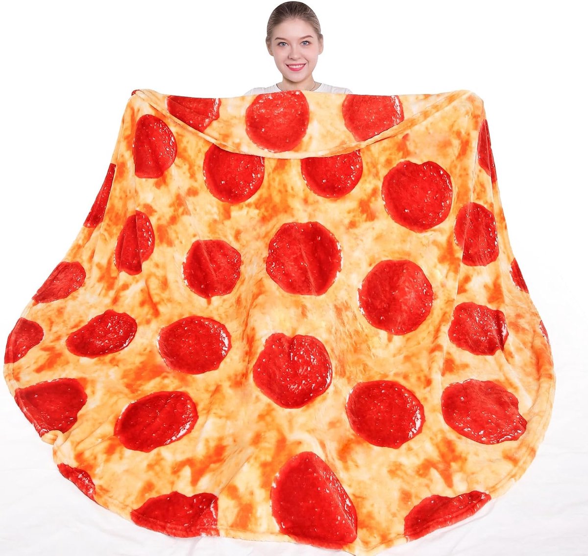 Pizzadeken Rond - Unieke Dekens - Relaxen Thuis - Dubbelzijdig Ontwerp - 1525 cm Diameter - Rood