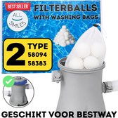 Type 2 Zwembad Filter Geschikt voor Bestway Filter Type II | All Smiles Herbruikbare Filterbollen