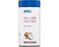 Applied Nutrition Collagen + Coconut (180 Caps) Unflavoured - Vitaminen, mineralen & gezondheid - Schoonheid - 180 stuks