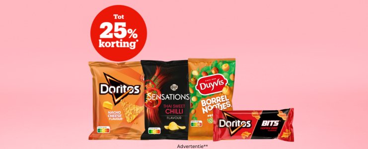 Tot 25% korting* op chips