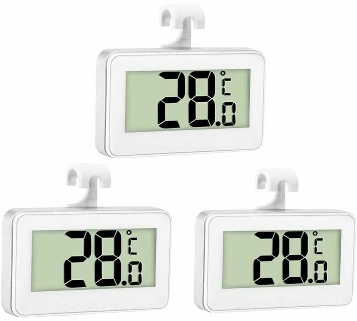 Koelkastthermometer, digitale vrieskastthermometer met temperatuurweergave