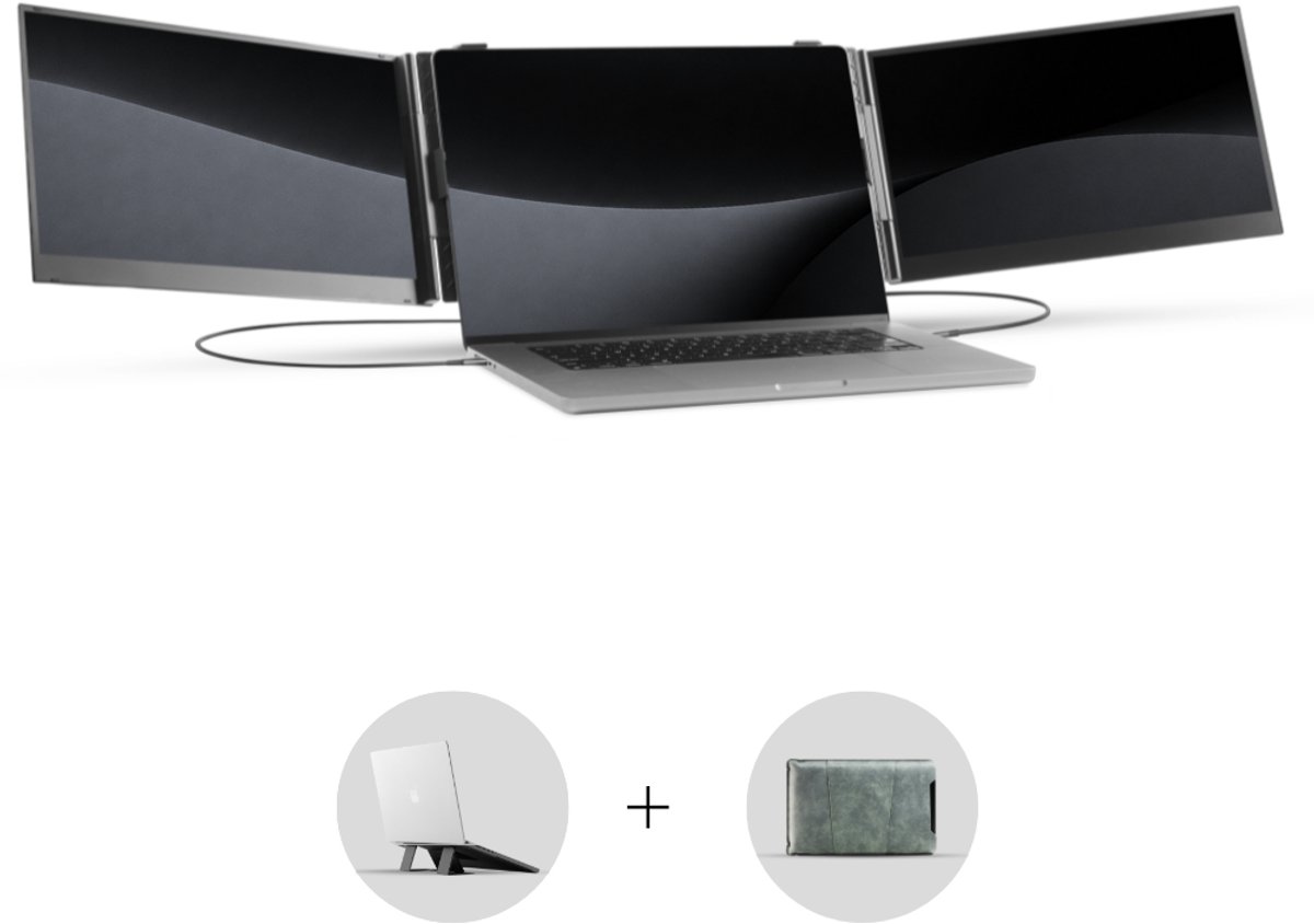 Blerron Flex - Portable Monitoren - 14 Inch - Draagbare Monitor - Portable Monitor - Beeldscherm - 1920x1080 FHD