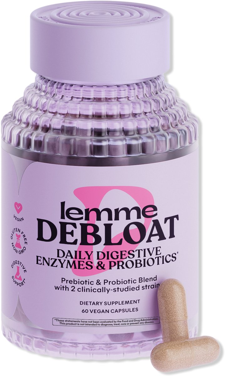 Lemme Debloat Capsules – Voedingssupplement – Spijsvertering & Dagelijkse Support – 60 Capsules