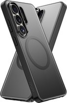 IYUPP Hoesje Geschikt voor Samsung Galaxy S26 Ultra Hoesje - Geschikt voor MagSafe - Shockproof Back Cover - Mat Zwart Transparant
