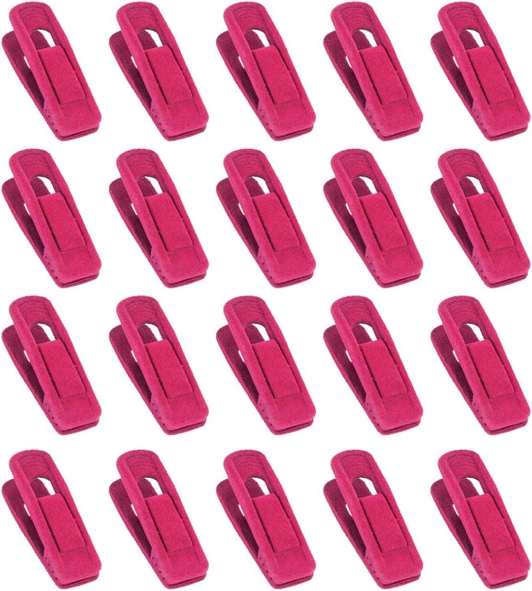 Kleerhanger Clips - Kleding Clips - Kast Organiseren - Antislip en Zacht - 20 stuks - Rood