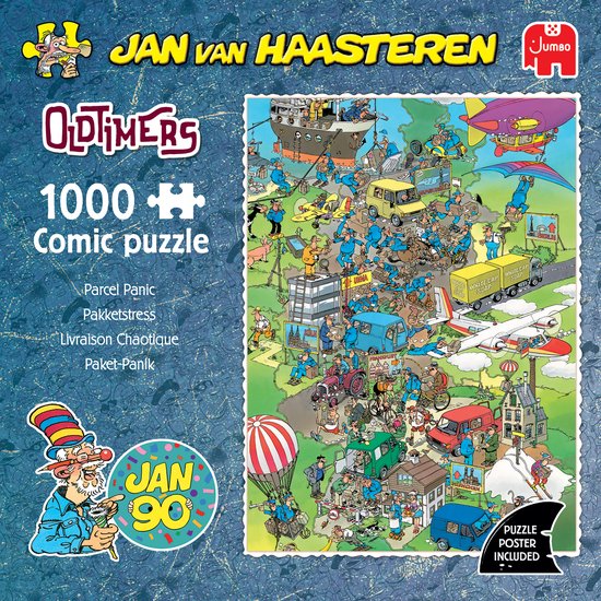 Jan van Haasteren - Oldtimer - Pakketstress - 1000 stukjes puzzel - Legpuzzel volwassenen