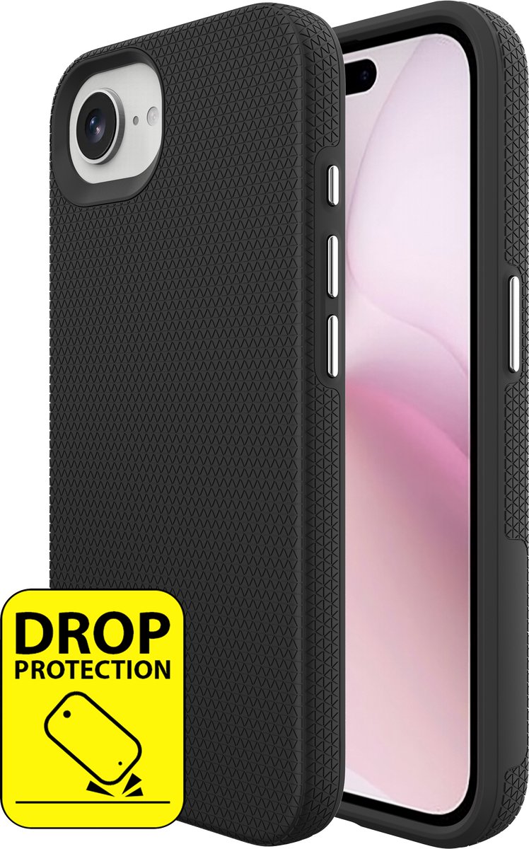 Just in Case hoesje geschikt voor iPhone 17e / 16e Hoesje - Drop Protection - Armor Case - Zwart
