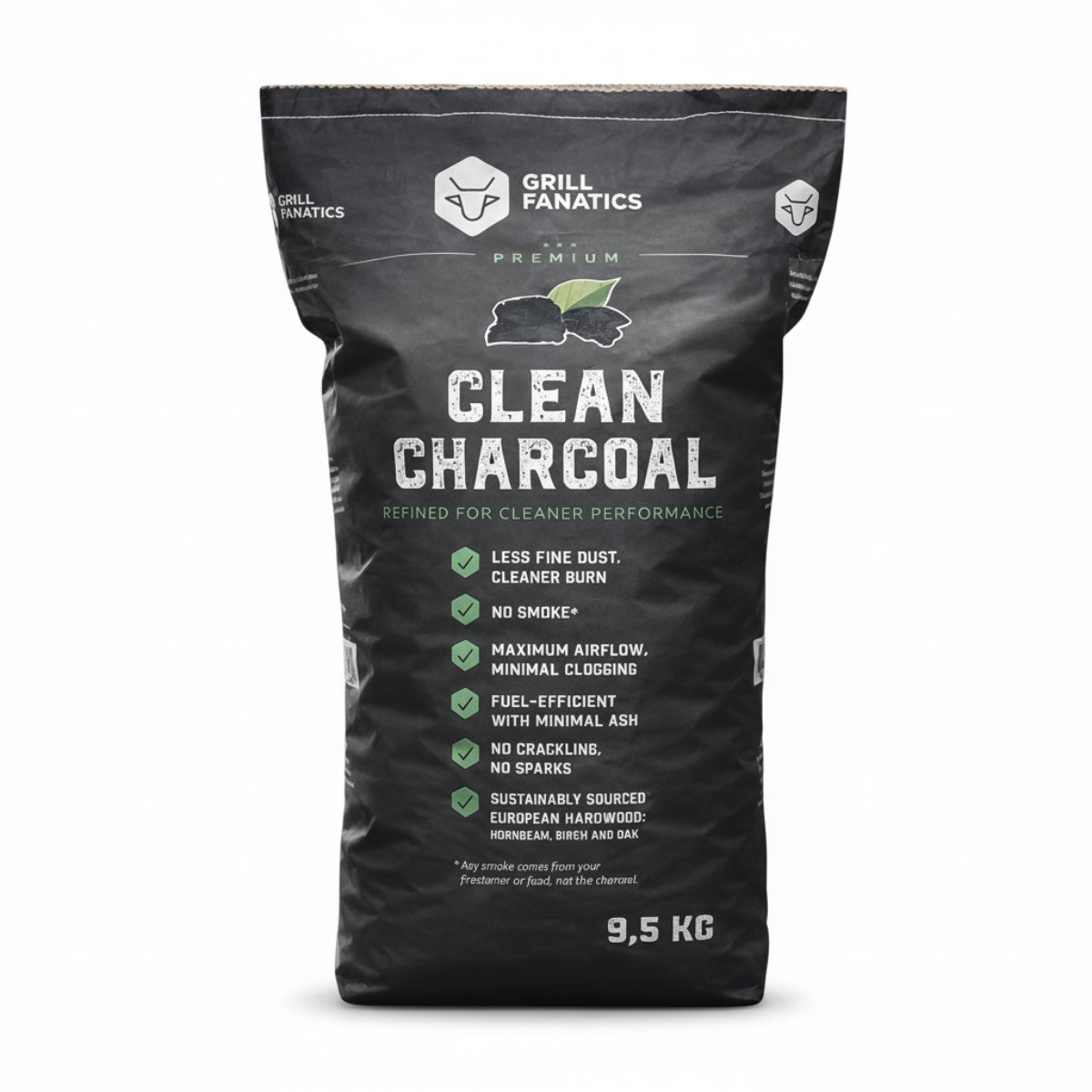 Grill Fanatics Houtskool / Charcoal Clean - 9.5 KG - Smokeless
