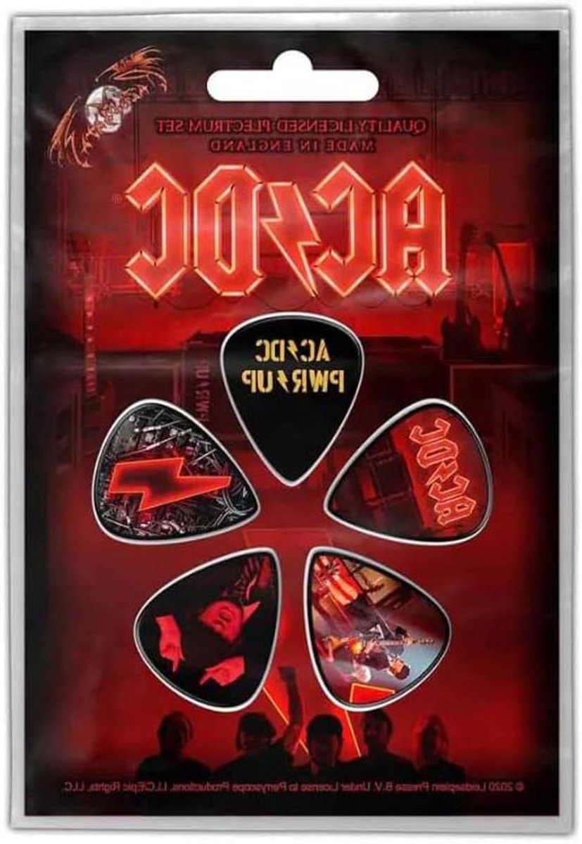 Gitaar Plectrums - Plastic Picks - Muziek Maken - Officiële Licentie - 5 Stuks - Rood