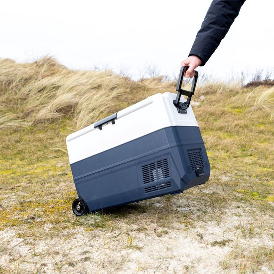 Volkstool® V50 Cool Freeze Box 50L - Elektrische Compressor Koelbox Dual Zone - Koelen en Vriezen (Self-Organising) met Twee Zones - Extra Slim Handvat en Compacte Wielen - Met Digitaal Display - Werkt op 12V en 230V - Eenvoudige Bediening van Merkloos — afbeelding 5