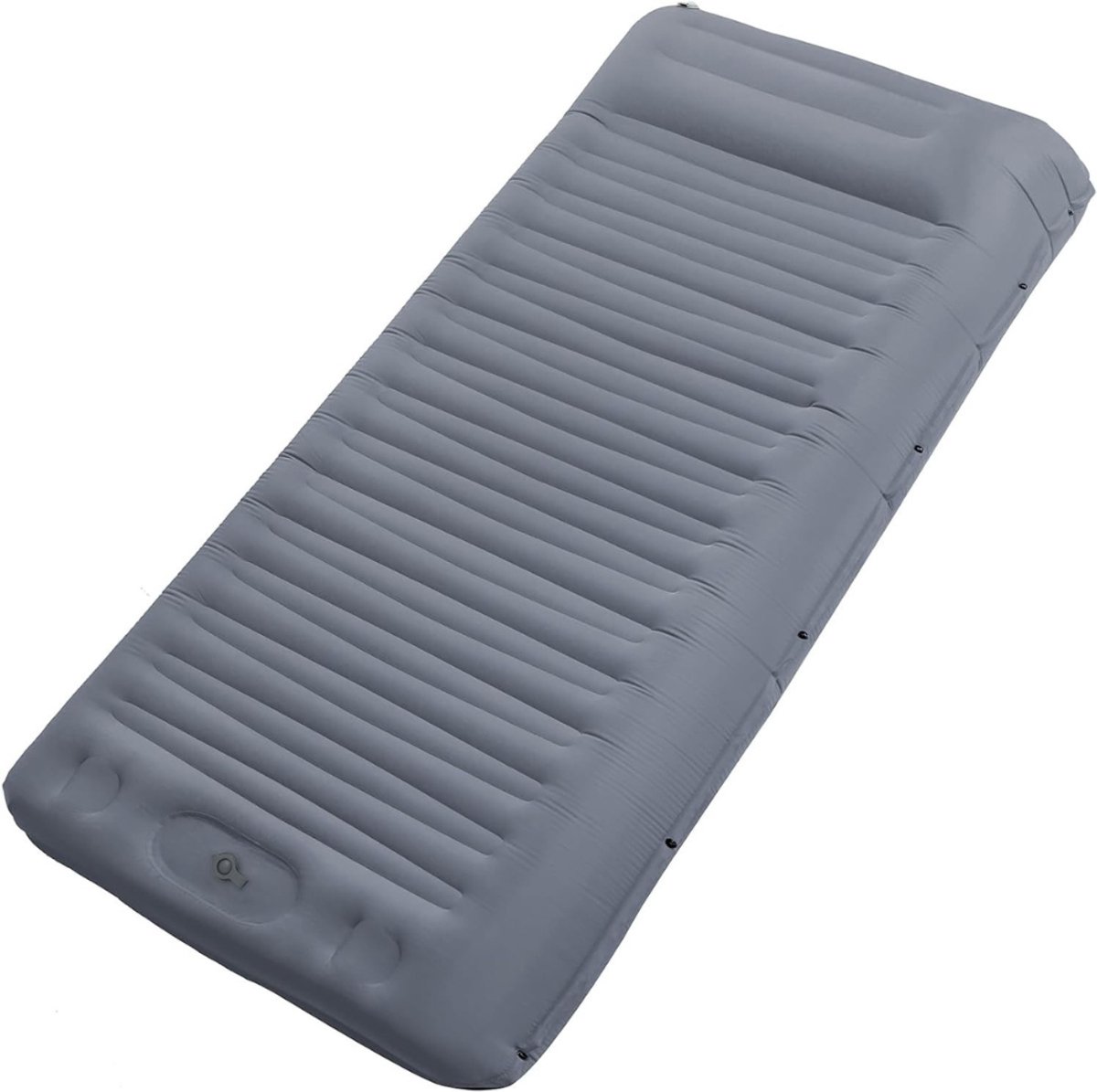 Camping Matras met Kussen - Opvouwbaar Matras - Vouwmatras - Camping Matje - Slaapmat - Logeer Matras - Luchtmatras - Kampeer Matras - Camping Bedje - Nylon/TPU - 200 × 76 × 14 cm - Grijs - van Imperatoris