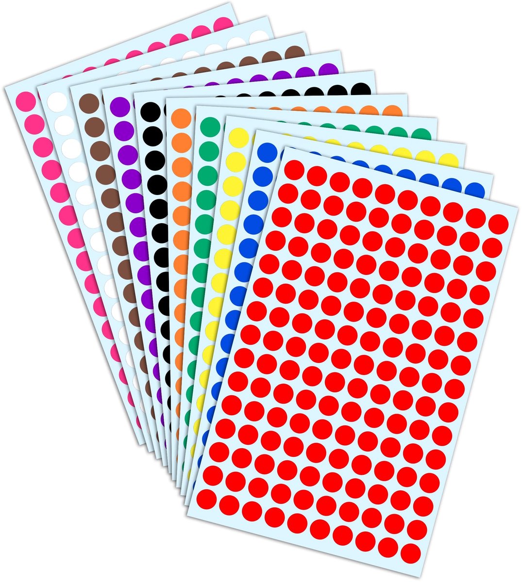 Store_7 - Stickers - Kleurrijke Dots - 3000 Stuks - Zelfklevende Labels - 10 Kleuren - Ideaal voor Organisatie