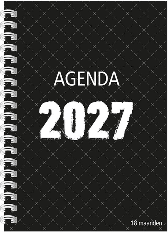 MGPcards - Agenda 2027 - 18 maanden - 1 juli 2026 t/m 31 december 2027 - A5 Formaat- Flexibele kaft - 15 x 21 cm - Zwart