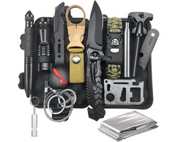 YONO Survival Kit Outdoor M - Mes - Armband - Noodpakket - Nooddeken - 14in1 set