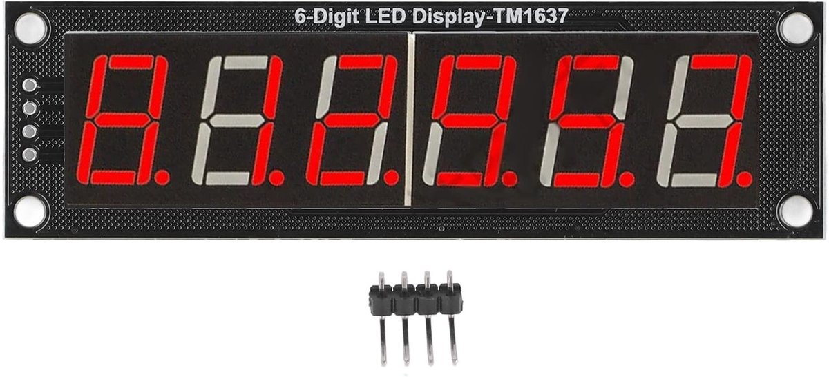 aladdien - Digitale Buisweergavemodule - 6-cijferig - Eenvoudige installatie - 0,56 Inch - Rode LED - Geschikt voor diverse machines - TM1637